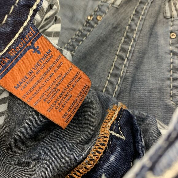 $174 Rock Revival Telma Easy Skinny Leg Jeans 27 Womens Medium Blue Wash Denim - Picture 4 of 8